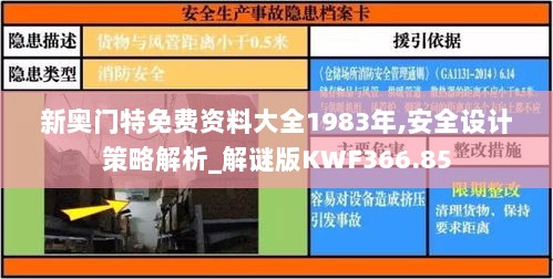 新奥门特免费资料大全1983年,安全设计策略解析_解谜版KWF366.85