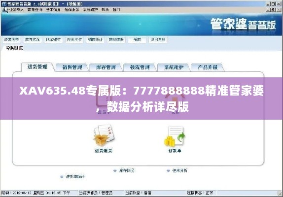 XAV635.48专属版：7777888888精准管家婆，数据分析详尽版