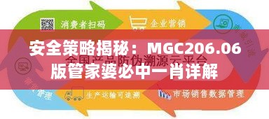 安全策略揭秘：MGC206.06版管家婆必中一肖详解