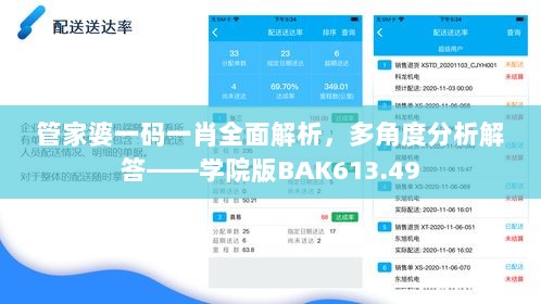 管家婆一码一肖全面解析，多角度分析解答——学院版BAK613.49