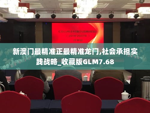 新澳门最精准正最精准龙门,社会承担实践战略_收藏版GLM7.68