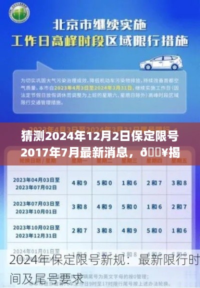 揭秘2024年12月2日保定限号预测，基于2017年7月最新交通动态的解析