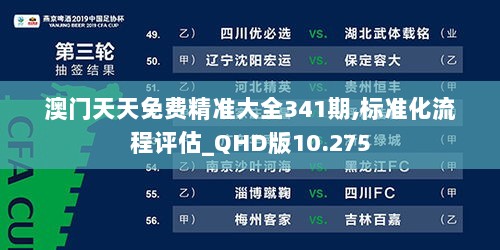 澳门天天免费精准大全341期,标准化流程评估_QHD版10.275