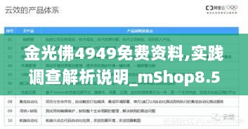 金光佛4949免费资料,实践调查解析说明_mShop8.514