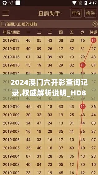 2024澳门六开彩查询记录,权威解析说明_HD8.600