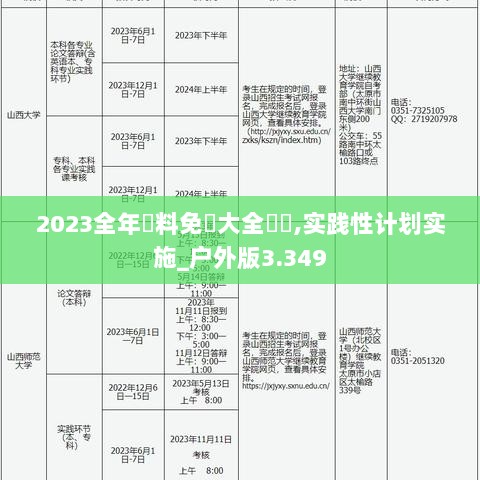 2023全年資料免費大全優勢,实践性计划实施_户外版3.349