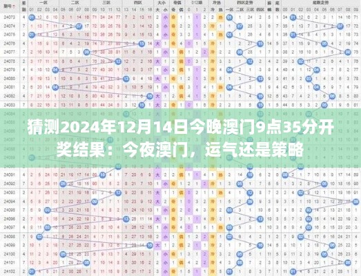 猜测2024年12月14日今晚澳门9点35分开奖结果：今夜澳门，运气还是策略