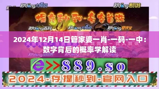 2024年12月14日管家婆一肖-一码-一中：数字背后的概率学解读