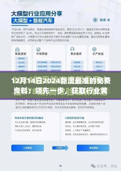 12月14日2024新澳最准的免费资料：领先一步，获取行业黄金指南