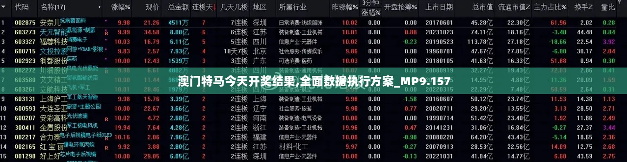 澳门特马今天开奖结果,全面数据执行方案_MP9.157