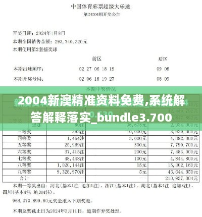 2004新澳精准资料免费,系统解答解释落实_bundle3.700