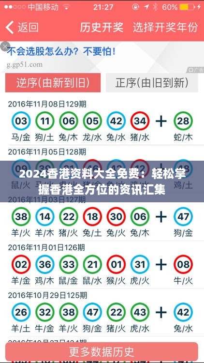 2024香港资料大全免费：轻松掌握香港全方位的资讯汇集