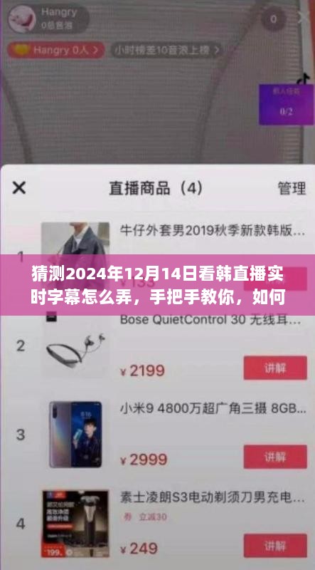 手把手教你解锁韩直播实时字幕观看体验，2024年韩直播实时字幕攻略猜测与教程