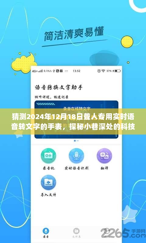 未来聋人专用实时语音转文字手表，小巷深处的科技奇迹，聋哑人的福音（2024年预测）