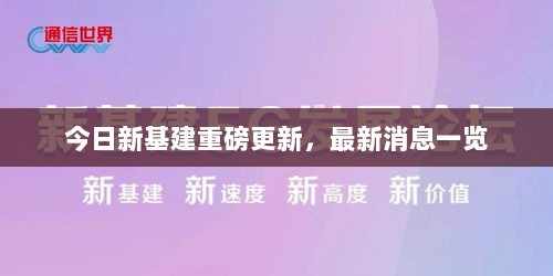 今日新基建重磅更新，最新消息一览