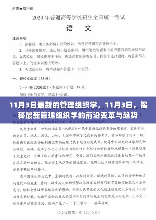 11月3日最新管理组织学前沿变革与趋势揭秘