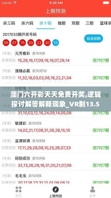 澳门六开彩天天免费开奖,逻辑探讨解答解释现象_VR制13.516