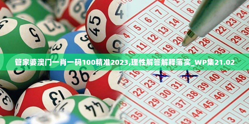 管家婆澳门一肖一码100精准2023,理性解答解释落实_WP集21.02