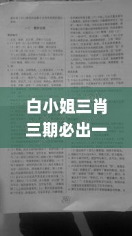 白小姐三肖三期必出一期开奖哩哩,精致解答解释落实_同步款29.376