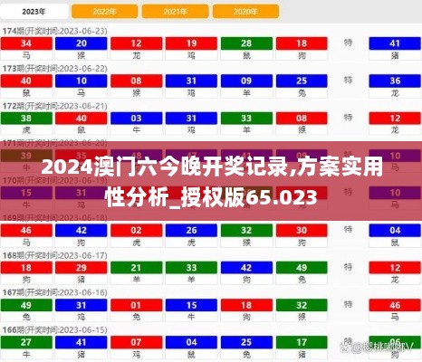 2024澳门六今晚开奖记录,方案实用性分析_授权版65.023