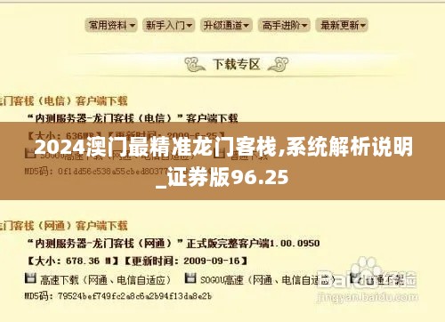 2024澳门最精准龙门客栈,系统解析说明_证券版96.25