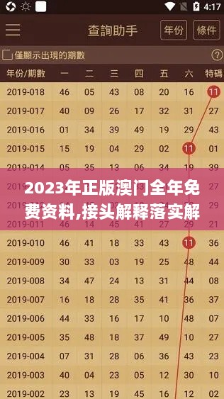 2023年正版澳门全年免费资料,接头解释落实解答_积极品40.217