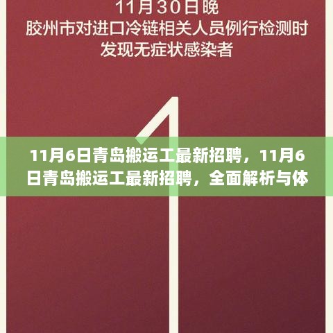 11月6日青岛搬运工最新招聘信息及全面解析体验报告