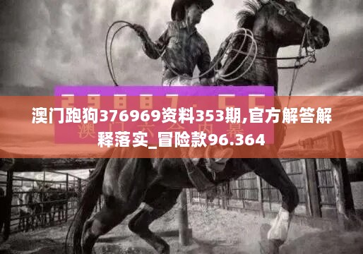 澳门跑狗376969资料353期,官方解答解释落实_冒险款96.364