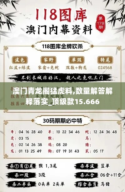 澳门青龙阁猛虎料,数量解答解释落实_顶级款15.666