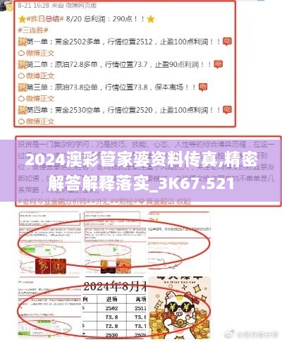 2024澳彩管家婆资料传真,精密解答解释落实_3K67.521