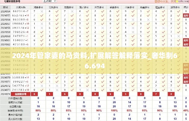 2024年管家婆的马资料,扩展解答解释落实_奢华制66.694