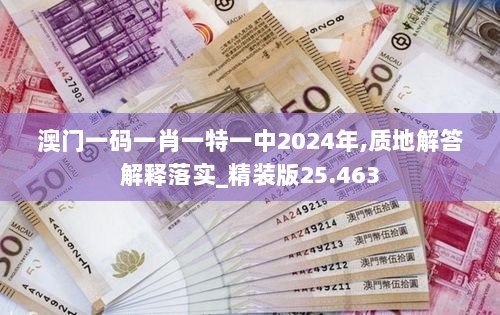 澳门一码一肖一特一中2024年,质地解答解释落实_精装版25.463