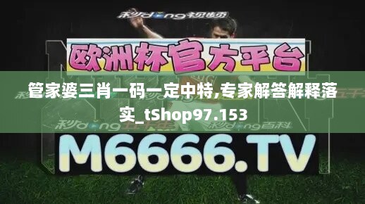 管家婆三肖一码一定中特,专家解答解释落实_tShop97.153