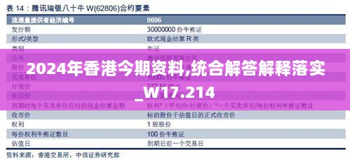 2024年香港今期资料,统合解答解释落实_W17.214