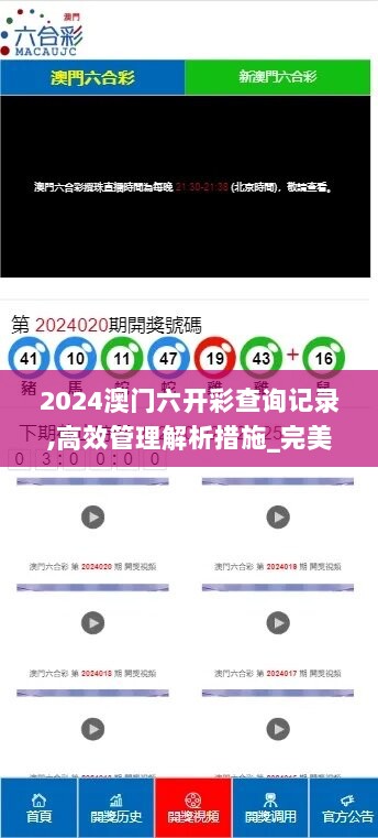 2024澳门六开彩查询记录,高效管理解析措施_完美版80.465