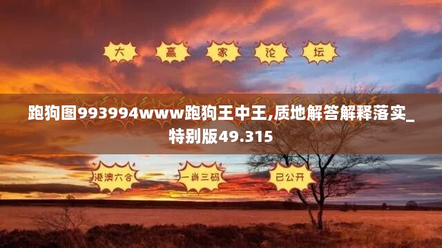 跑狗图993994www跑狗王中王,质地解答解释落实_特别版49.315