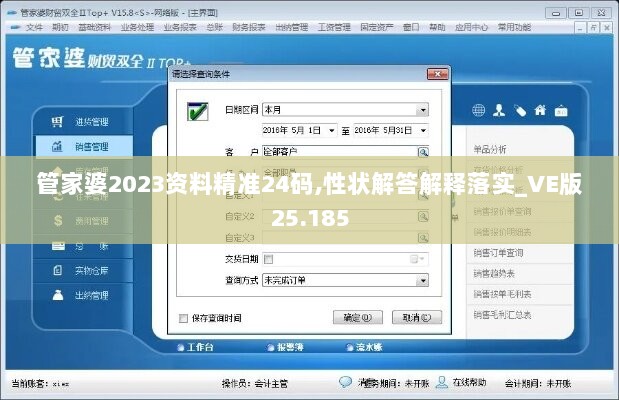 管家婆2023资料精准24码,性状解答解释落实_VE版25.185