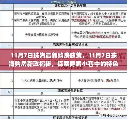 11月7日珠海购房新政揭秘，特色小店背后的隐藏小巷与购房政策新动向