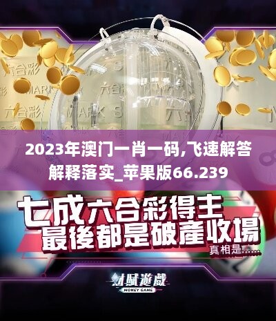 2023年澳门一肖一码,飞速解答解释落实_苹果版66.239