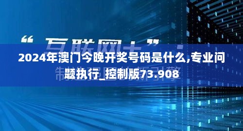 2024年澳门今晚开奖号码是什么,专业问题执行_控制版73.908