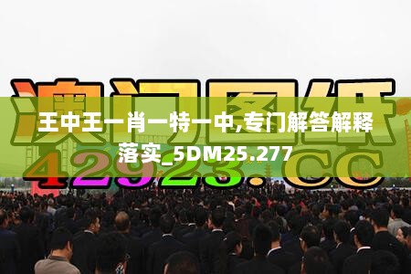 王中王一肖一特一中,专门解答解释落实_5DM25.277