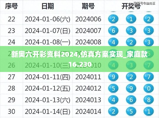 新奥六开彩资料2024,仿真方案实现_家庭款16.230