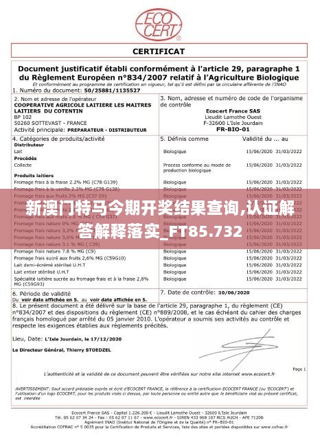 新澳门特马今期开奖结果查询,认证解答解释落实_FT85.732