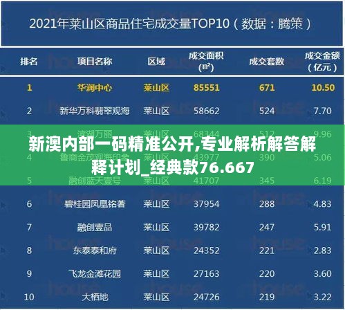 新澳内部一码精准公开,专业解析解答解释计划_经典款76.667