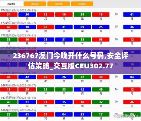 236767澳门今晚开什么号码,安全评估策略_交互版CEU302.77