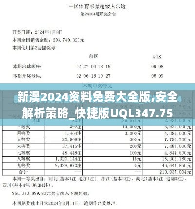 新澳2024资料免费大全版,安全解析策略_快捷版UQL347.75