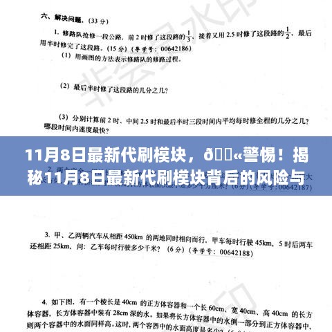 警惕11月8日最新代刷模块的风险与危害