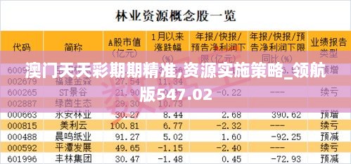 澳门天天彩期期精准,资源实施策略_领航版547.02