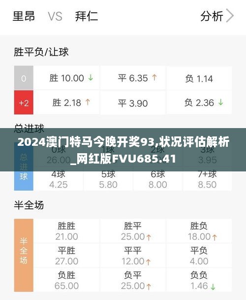 2024澳门特马今晚开奖93,状况评估解析_网红版FVU685.41