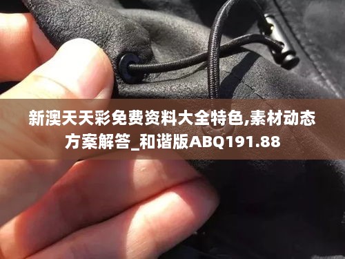 新澳天天彩免费资料大全特色,素材动态方案解答_和谐版ABQ191.88